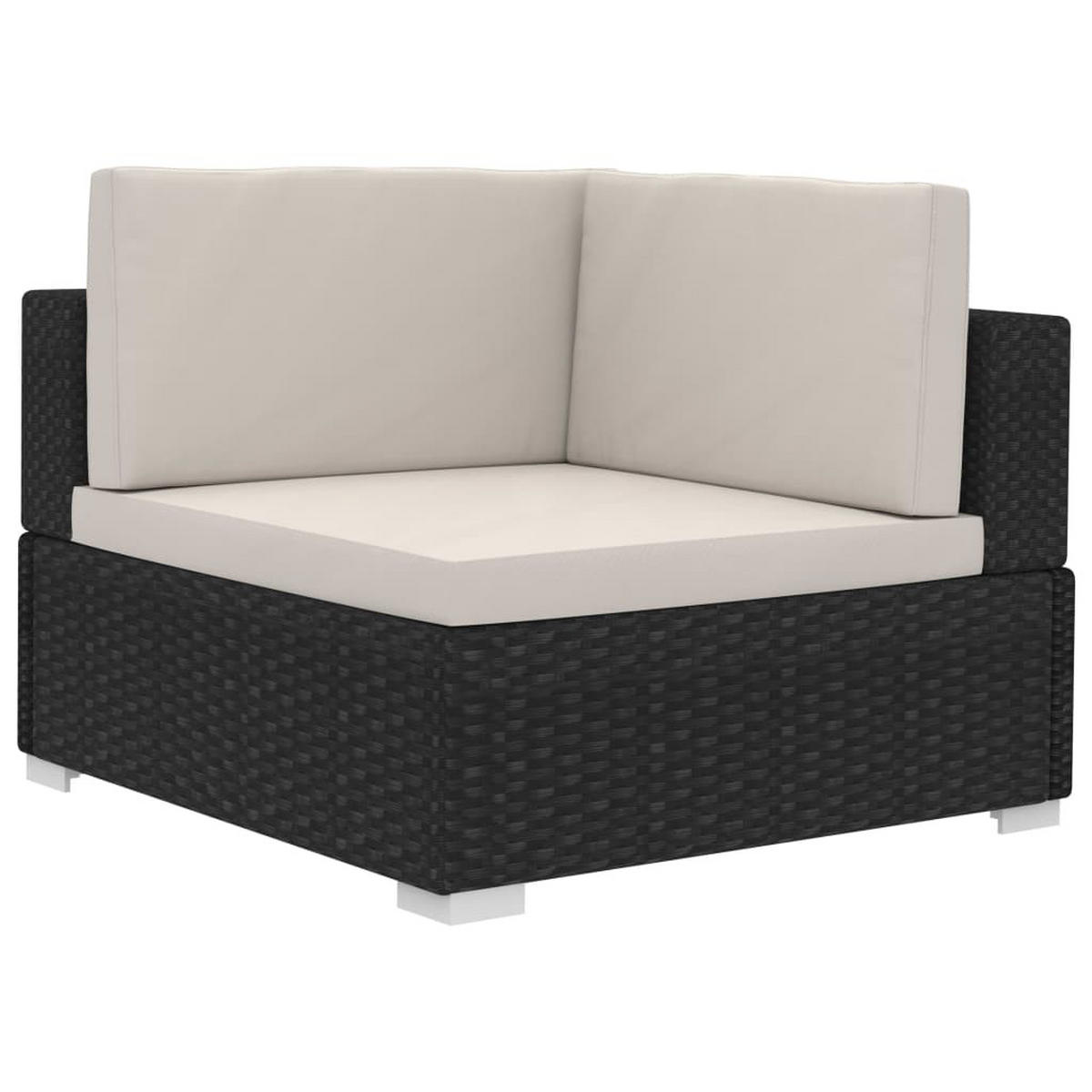 GARTENSOFA KYZO 70/54/70 cm （2-SITZER） - Schwarz, Holz (70/54/70cm) - ZMH