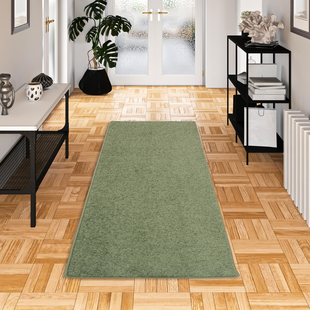 HOCHFLOR LANGFLOR TEPPICH LÄUFER COTTAGE - Grün, Textil (80/200cm) - Snapstyle