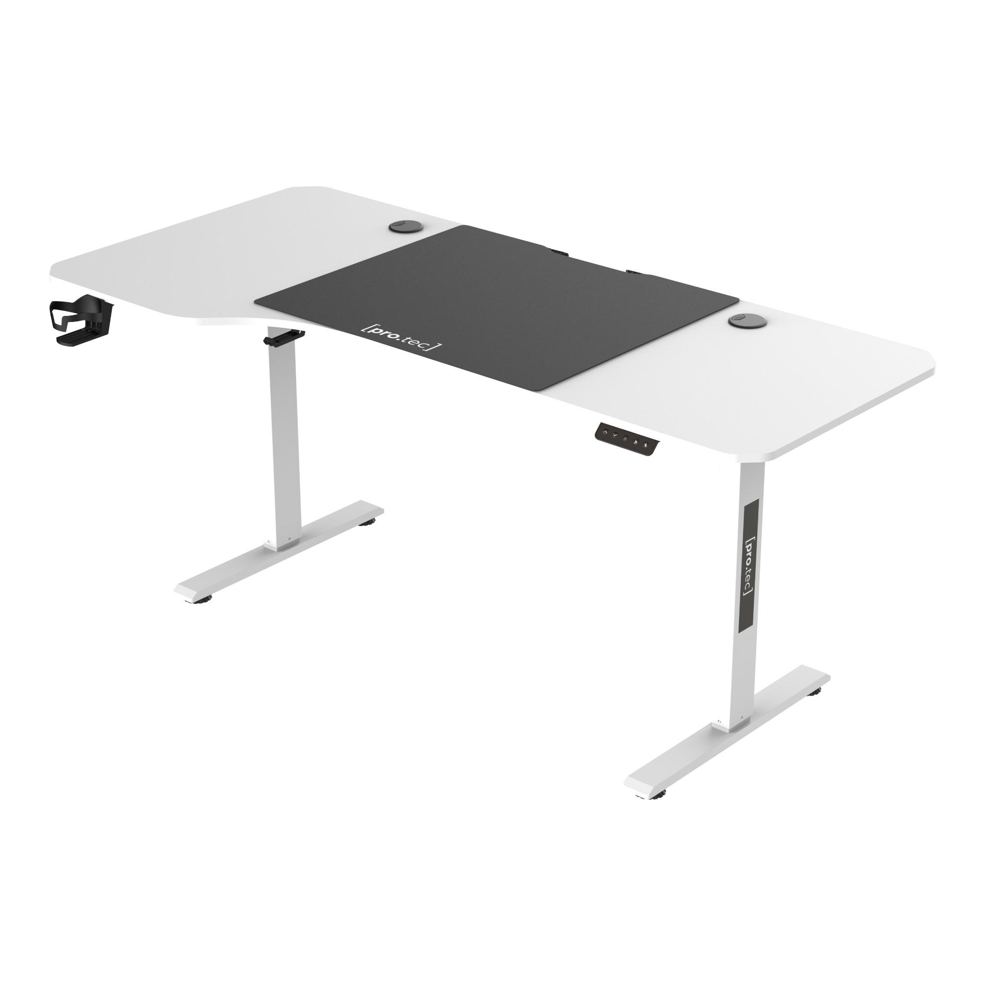 COMPUTERTISCH Stryn - Weiß, Metall (75/160/117cm) - pro.tec