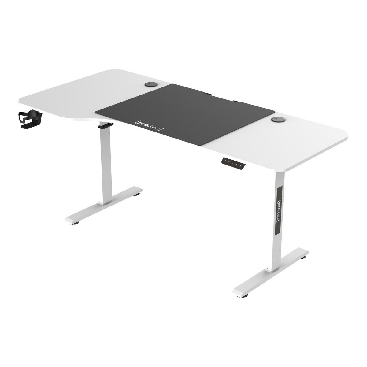 COMPUTERTISCH Stryn - Weiß, Metall (75/160/117cm) - pro.tec