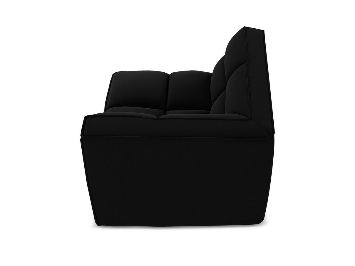 SOFAELEMENT Samt Stoff Schwarz - Schwarz, Kunststoff/Textil (98/75/98cm) - Makamii