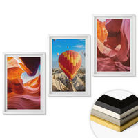 WANDBILDER 3er-Set - 40x60 cm Weißer Rahmen - Wüstenschluchten aus der Ballonfahrt - Weiß, Kunststoff (40/60cm) - ArtPrintCave