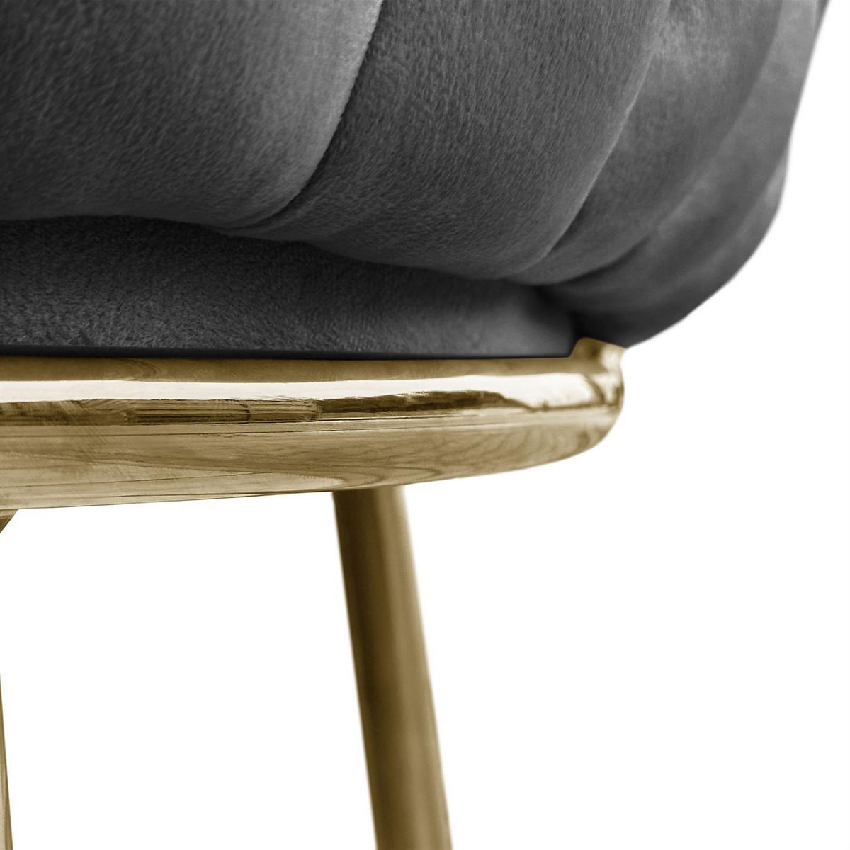 ARMLEHNENSTUHL ROSALIE - Goldfarben/Grau, Textil (65/73/54cm) - Lookway