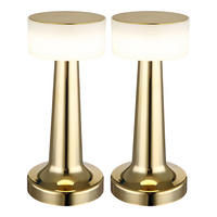 LED TISCHLEUCHTE Angelika Messing 2er Set - Messingfarben, Kunststoff (9.5/9.5/21.5cm) - Globo Lighting