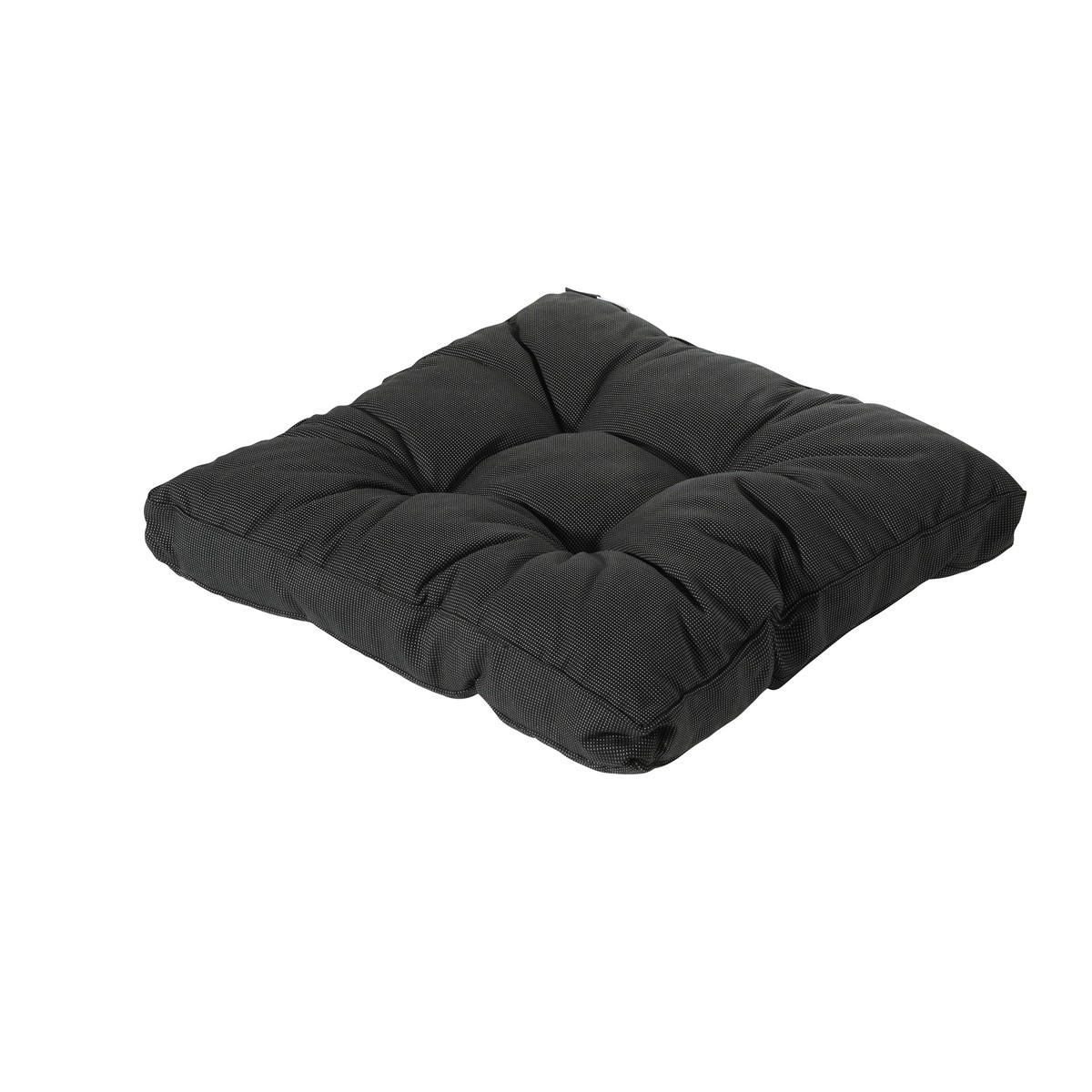 SITZKISSEN Rippe 60/60 cm 2er-Set - Schwarz, Textil (60/8/60cm) - Madison