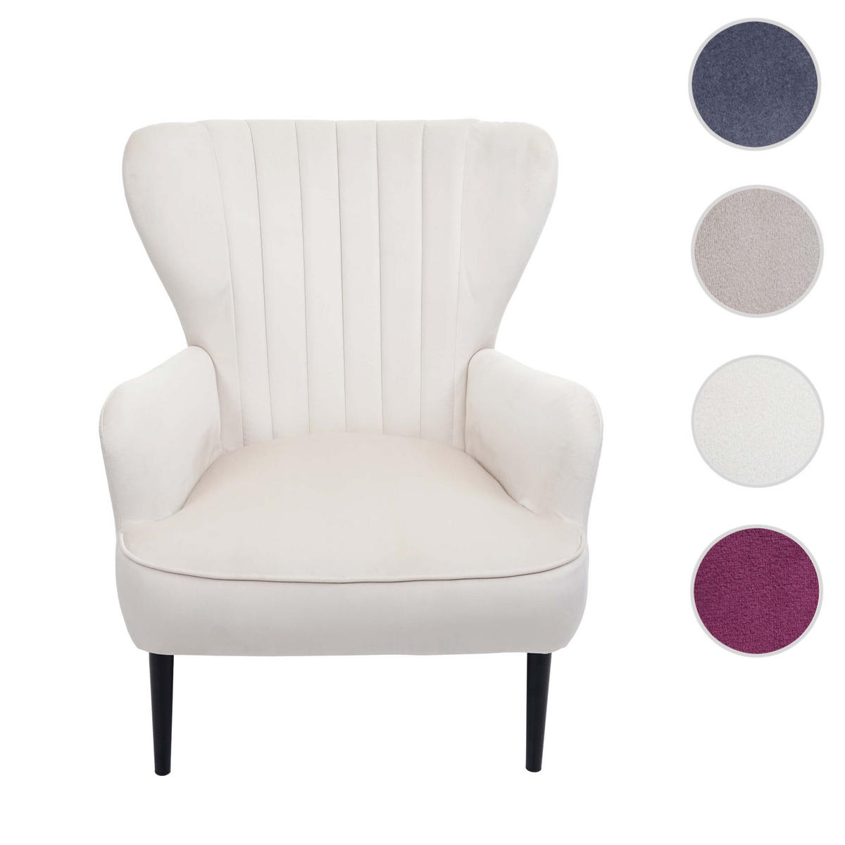LOUNGE-SESSEL Cremeweiß - Weiß, Textil (75/87/75cm) - MCW