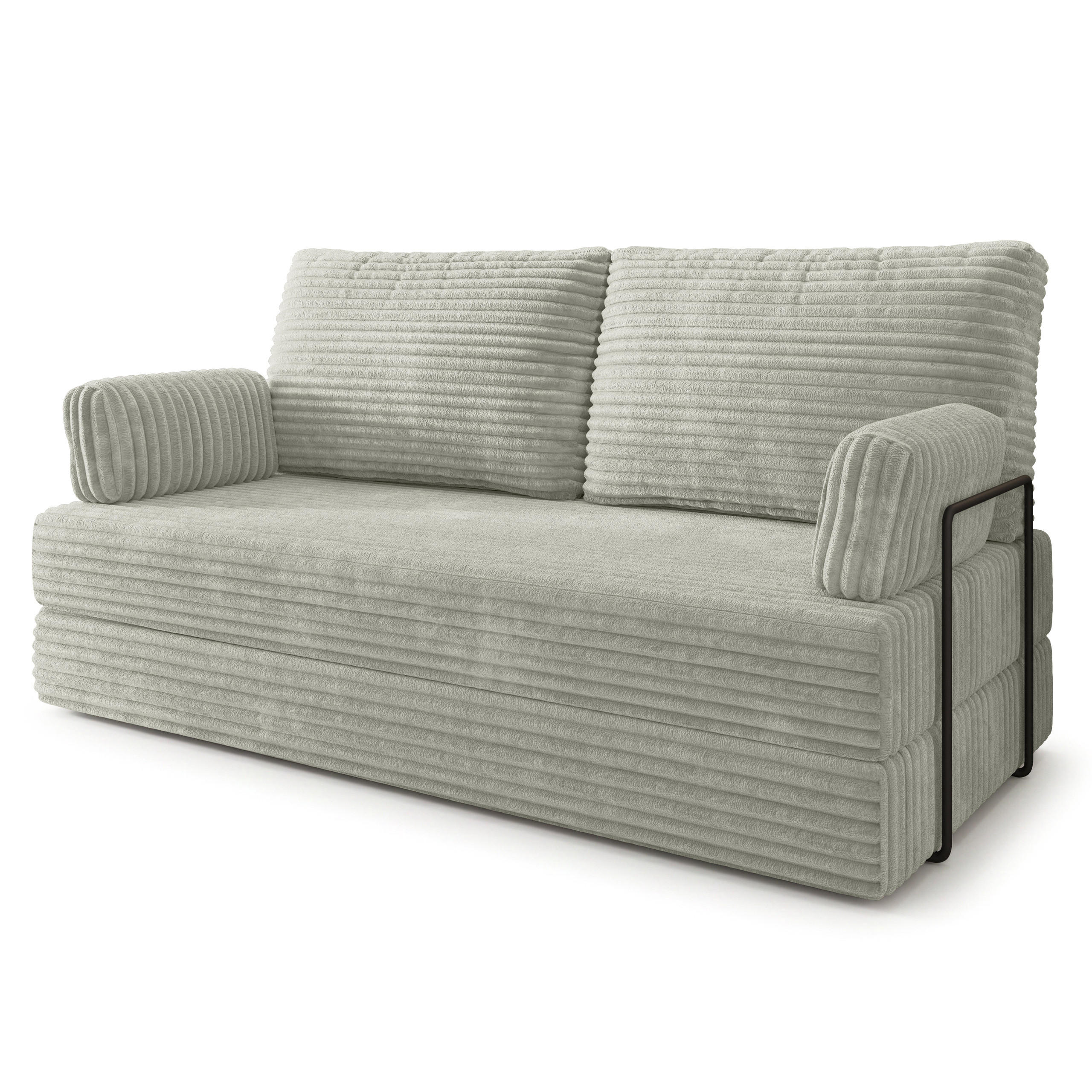 Masseno Bettsofa Hellgrau 170x86x80 cm