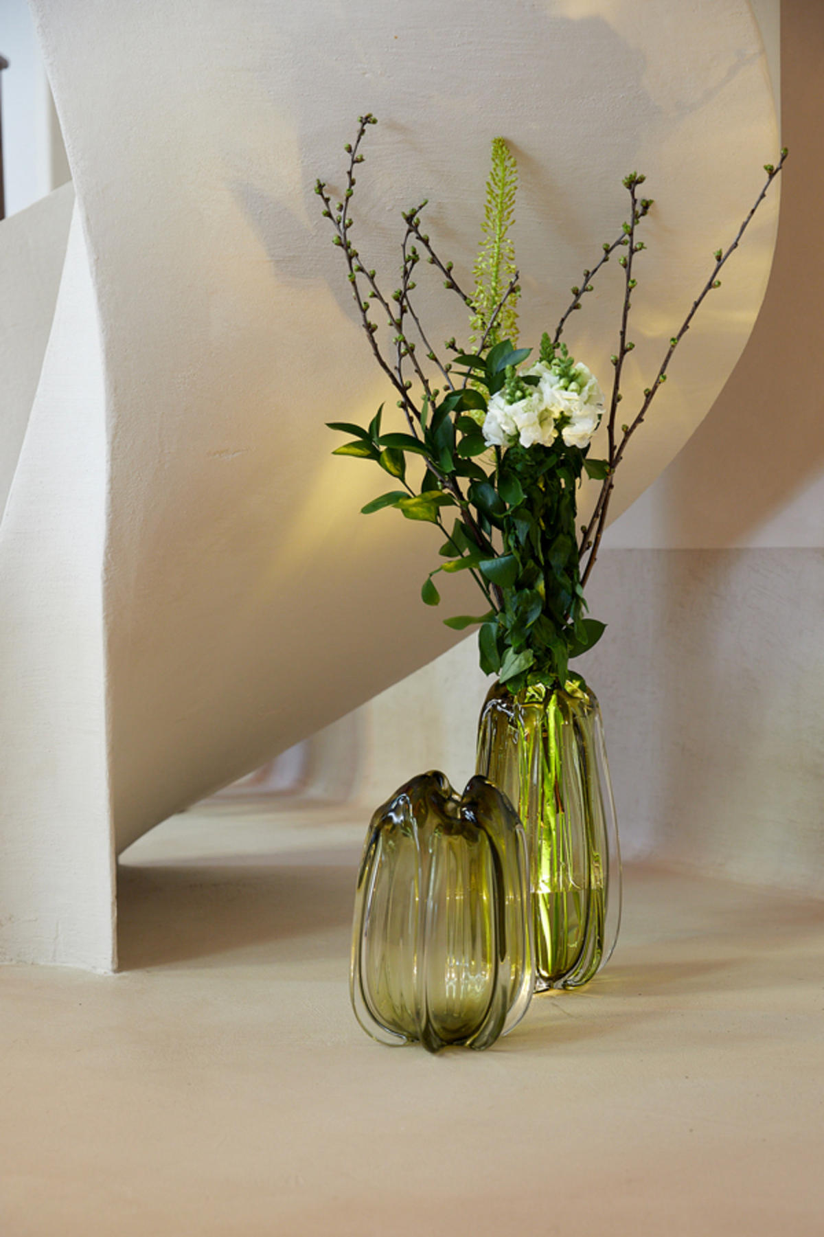 VASE Murela Grün Ø21/30 cm - Grün, Glas (21/30cm) - Light & Living