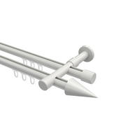 INNENLAUF-GARDINENSTANGEN-SET Prestige Savio 140 cm, 2-läufig, 20 mm Ø Weiß - Weiß, Metall (140cm) - INTERDECO