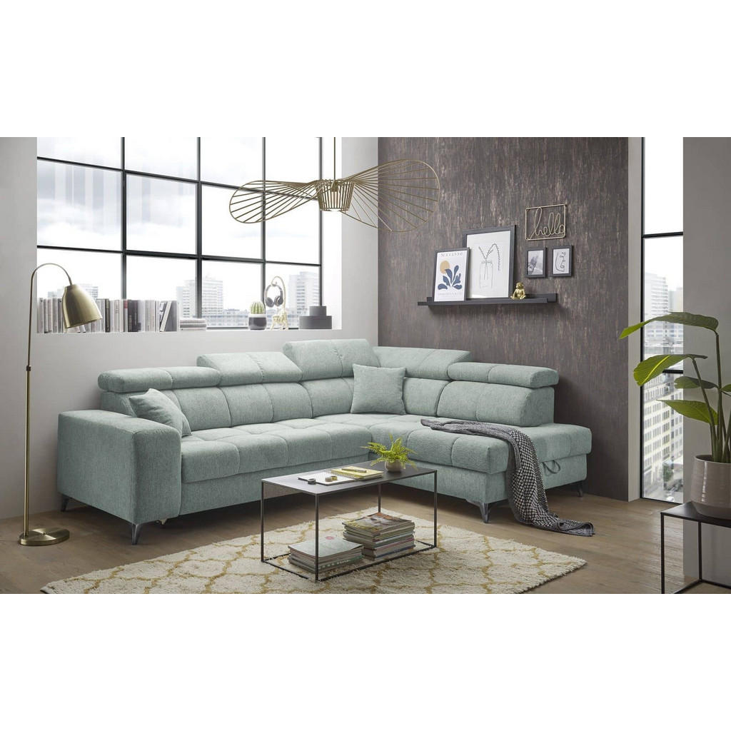 Thumbnail - ed exciting design Ecksofa, Blau, Textil, 4-Sitzer, Ottomane rechts,L-Form, 282x198 cm, Wohnzimmer, Sofas & Couches, Woh...