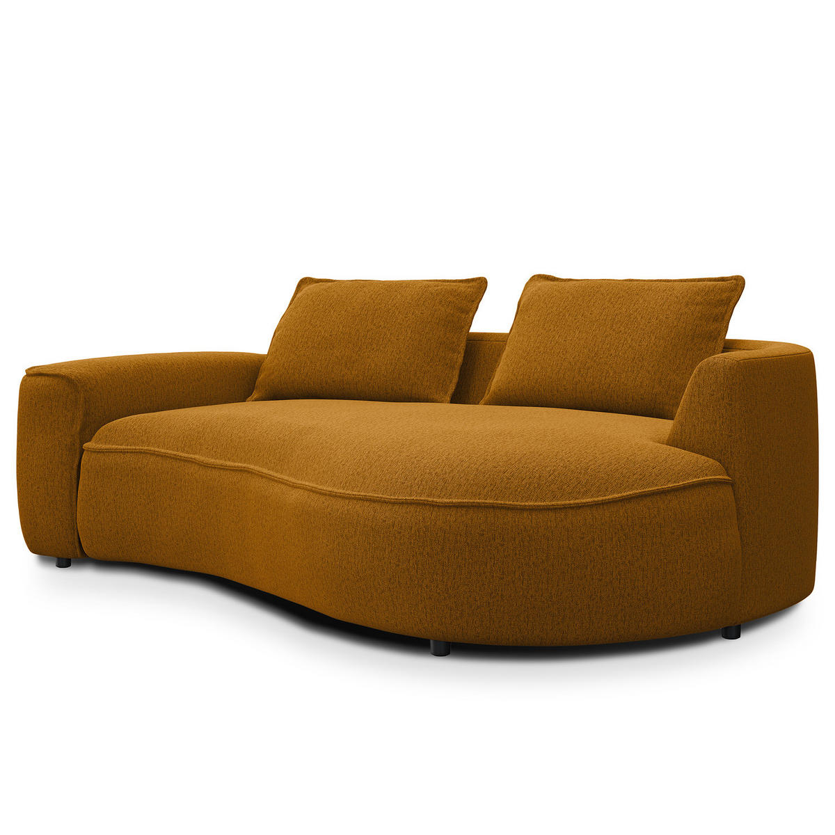2,5-SITZER SOFA - Orange, Textil (217/82/156cm) - home24