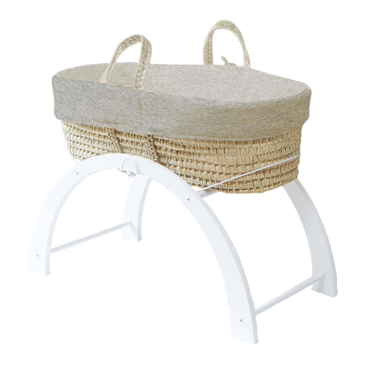 BABYTRAGEKORB Bio-Baumwolle grau - Hellgrau, Naturmaterialien (29/78cm) - Premiers Moments