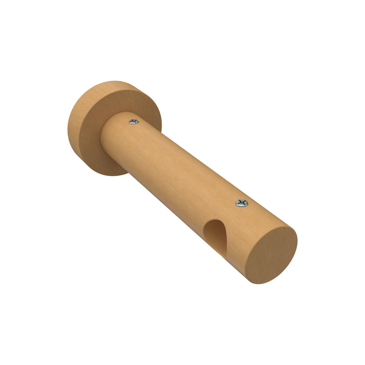 TRÄGER FÜR GARDINENSTANGEN 16 mm Ø, Adrian 1-läufig, Buche - Buchefarben, Holz (14.1/5.3/5.3cm) - INTERDECO