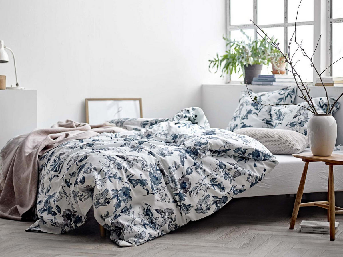 BETTWÄSCHE Flower Burst weiß 135/200 cm Bio-Baumwolle - Weiß, Textil (135/200cm) - Södahl