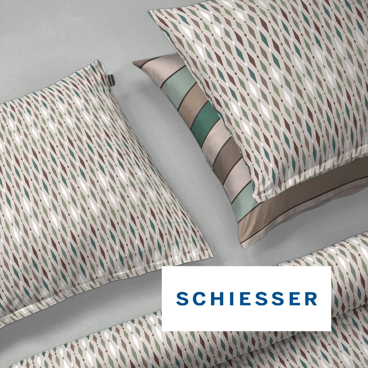 SPANNBETTLAKEN Elli 97 % Baumwolle, 3 % Elasthan 100x200 cm Hellgrau - Hellgrau, Textil (100/200cm) - SCHIESSER