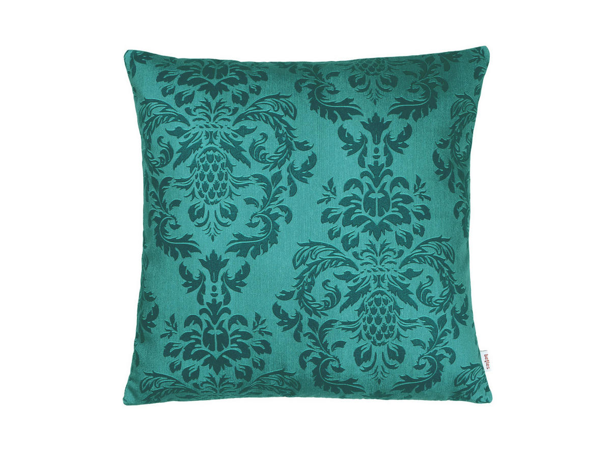 KISSENNHÜLLE Epoche petrol-grün 45/45 cm - Petrol, Textil (45/45cm) - beties Heimtextil