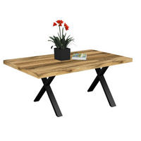 ESSTISCH Elgin 4 175x80x100 Metall+Holzwerkstoff Schwarz/Plankeneiche - Alteiche/Schwarz, Holzwerkstoff (175/100/80cm) - 58aufmkessel