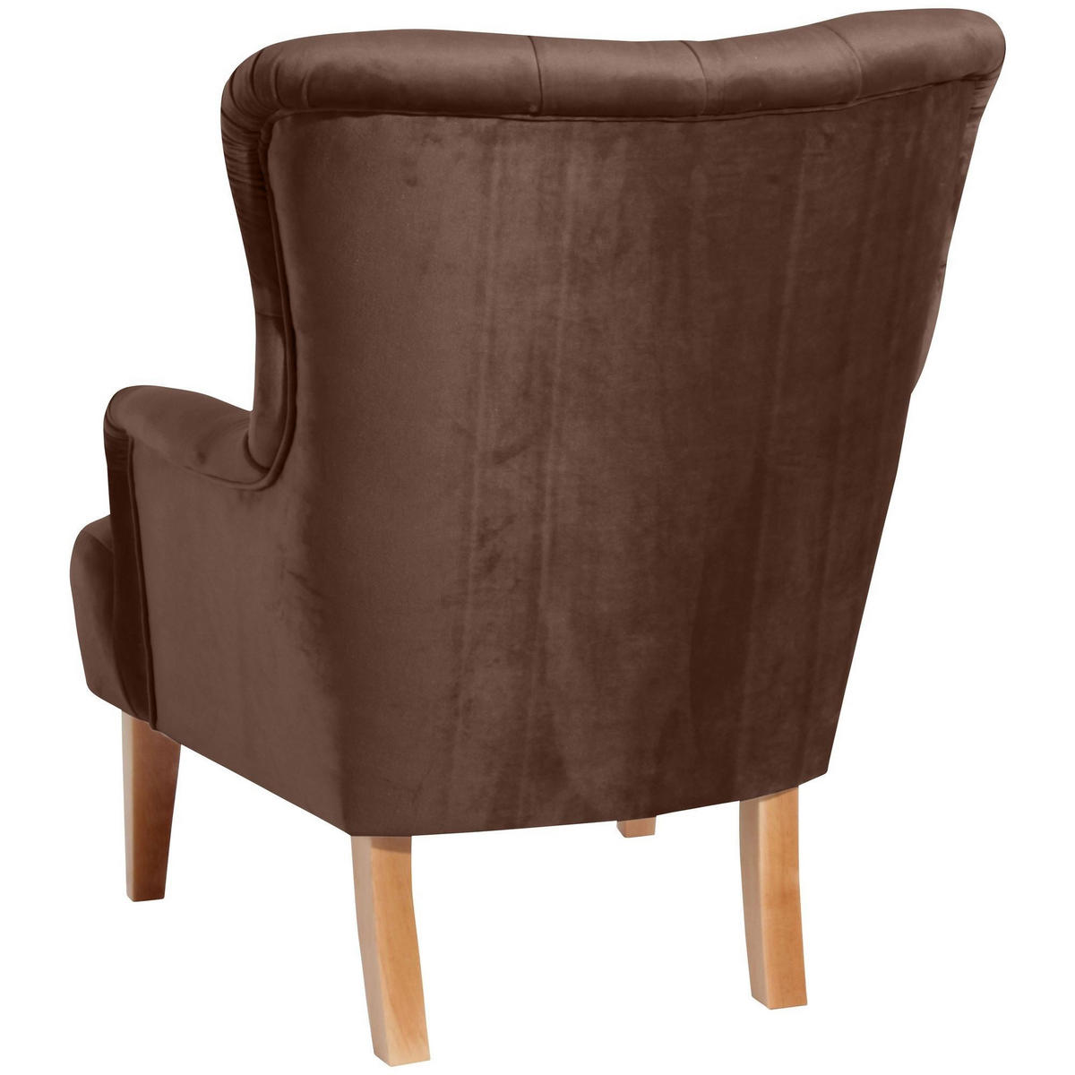 SESSEL Kaiya Bezug Samtvelours Buche natur / braun - Braun, Kunststoff (71/97/82cm) - 58aufmkessel
