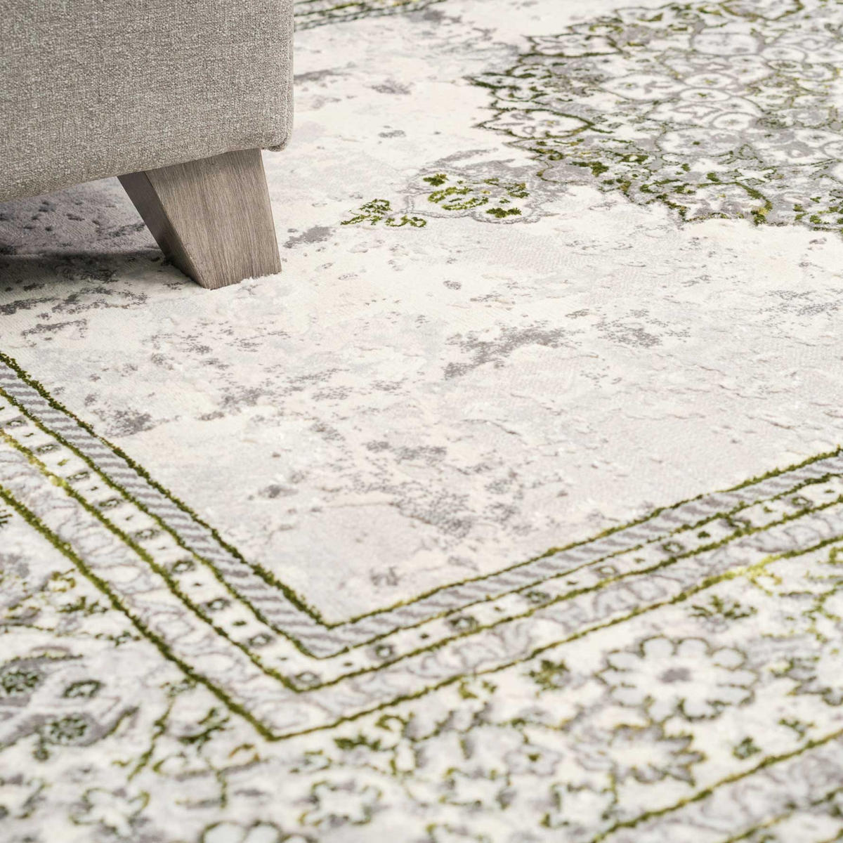 WEBTEPPICH Victoria Olivgrün - Olivgrün, Textil (120/170cm) - Kukoon Rugs