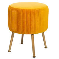 SITZHOCKER mit Beinen Solaro 35/35/41 cm - Gelb, Metall (35/41/35cm) - Atmosphera Createur d´interieur