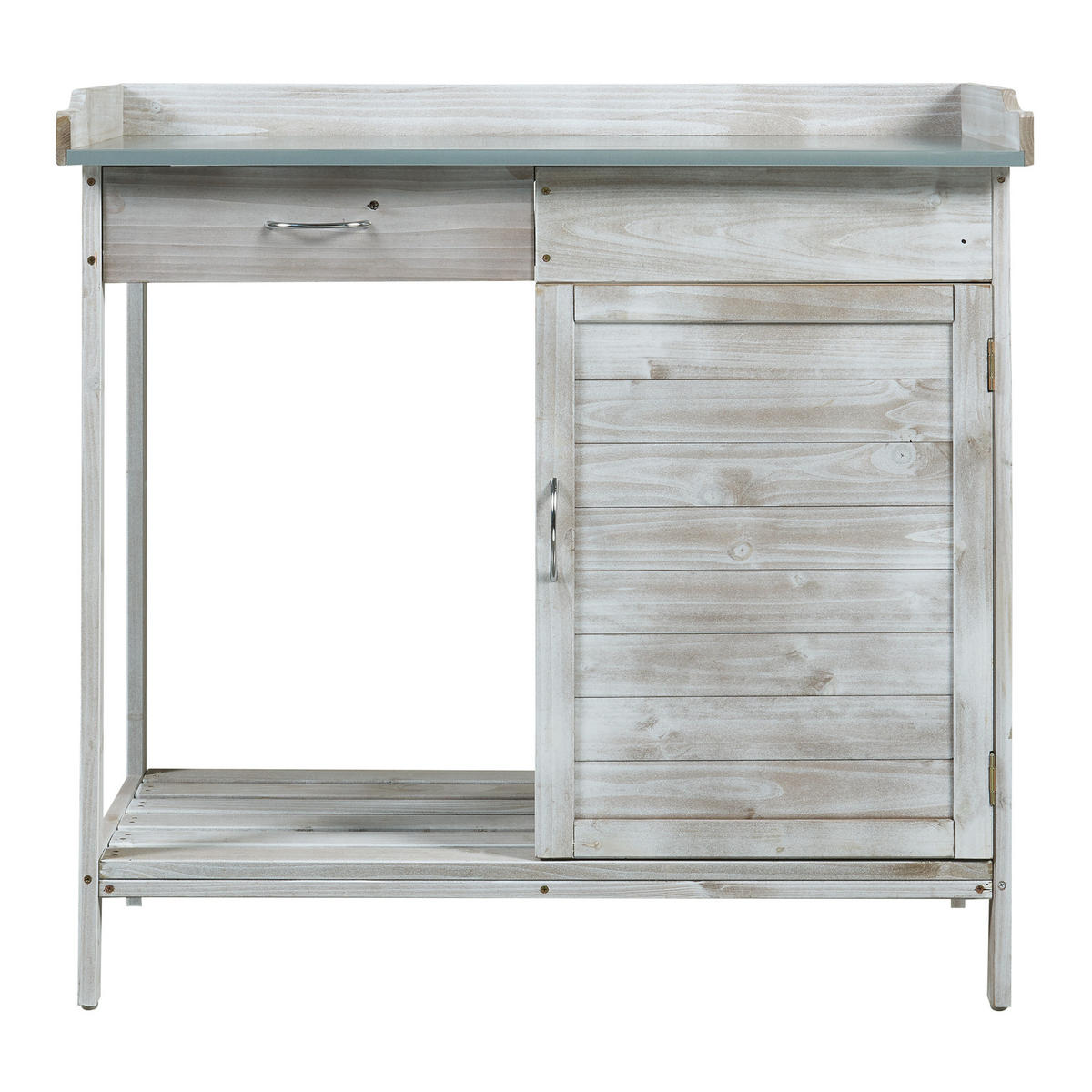 PFLANZTISCH Aliano - Grau, Holz/Metall (48/98/94cm) - casa.pro