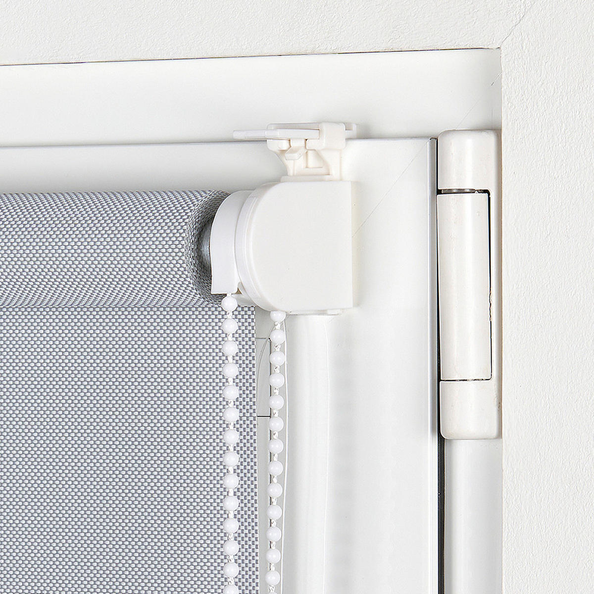 SCREEN-ROLLO without drilling Grau 90X180 - Grau, Kunststoff (90/180cm) - STORESDECO