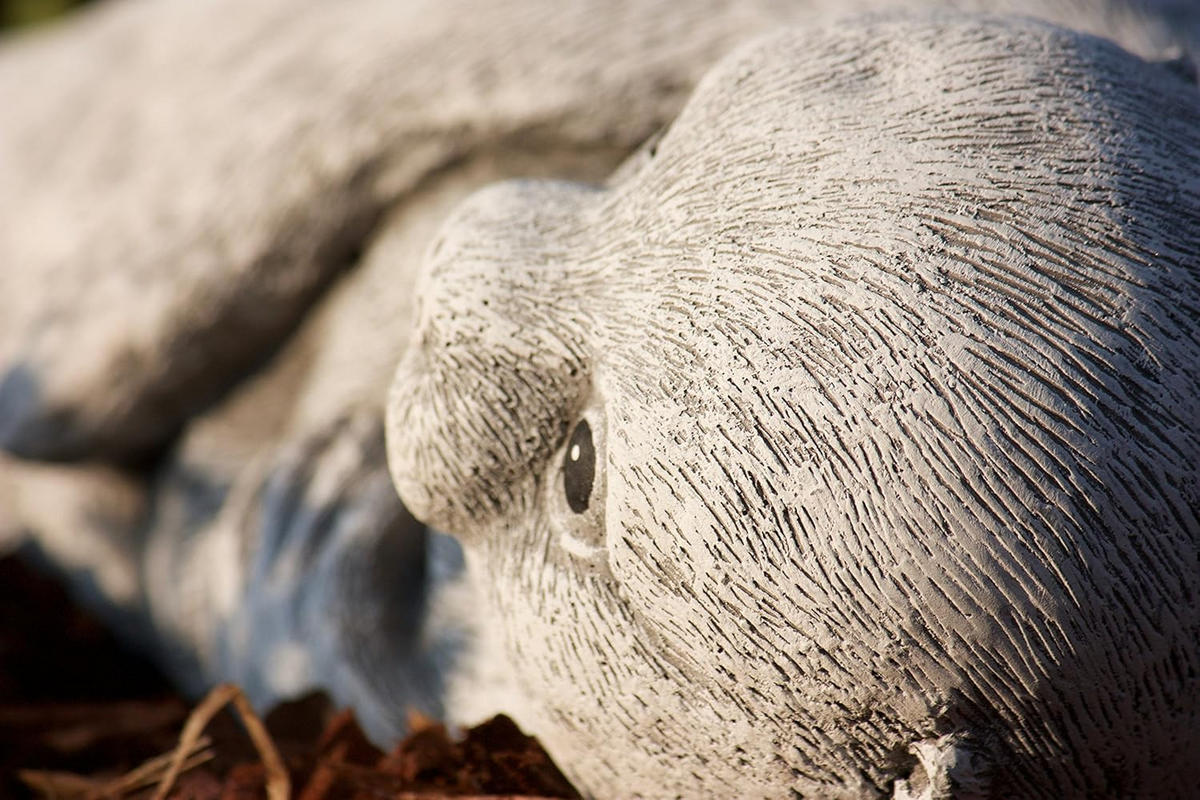 STEINFIGUR Robbe Seehund, Frostfest, massiver Steinguss - Grau, Stein (32/11/16cm) - stoneandstyle