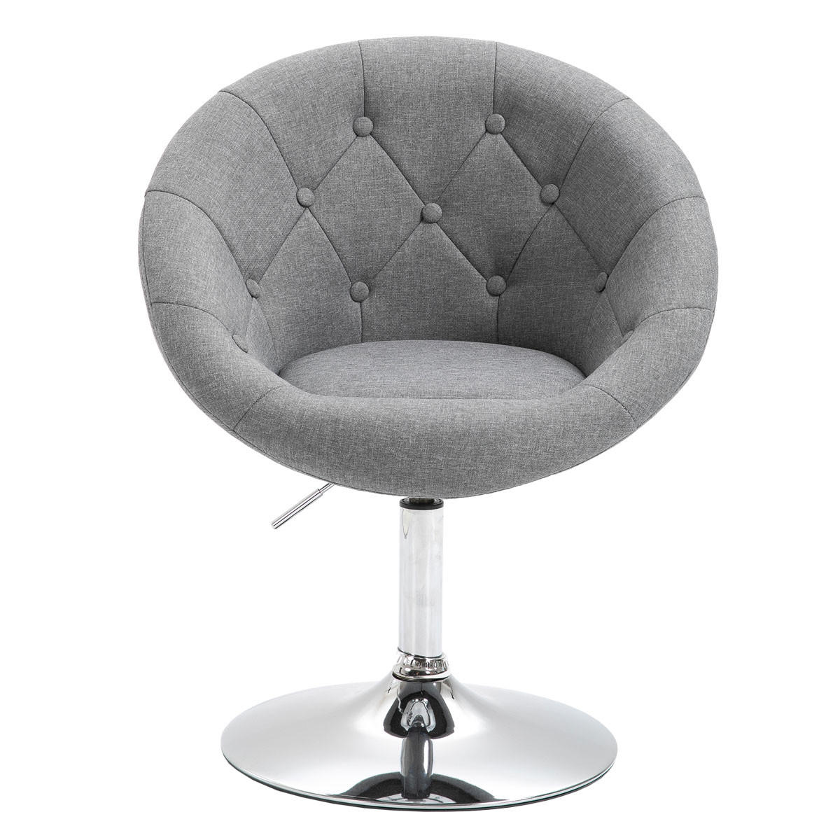 COCKTAILSESSEL HAVANNA Stoffbezug Grau - Silberfarben/Grau, Textil (62/88/58cm) - SVITA