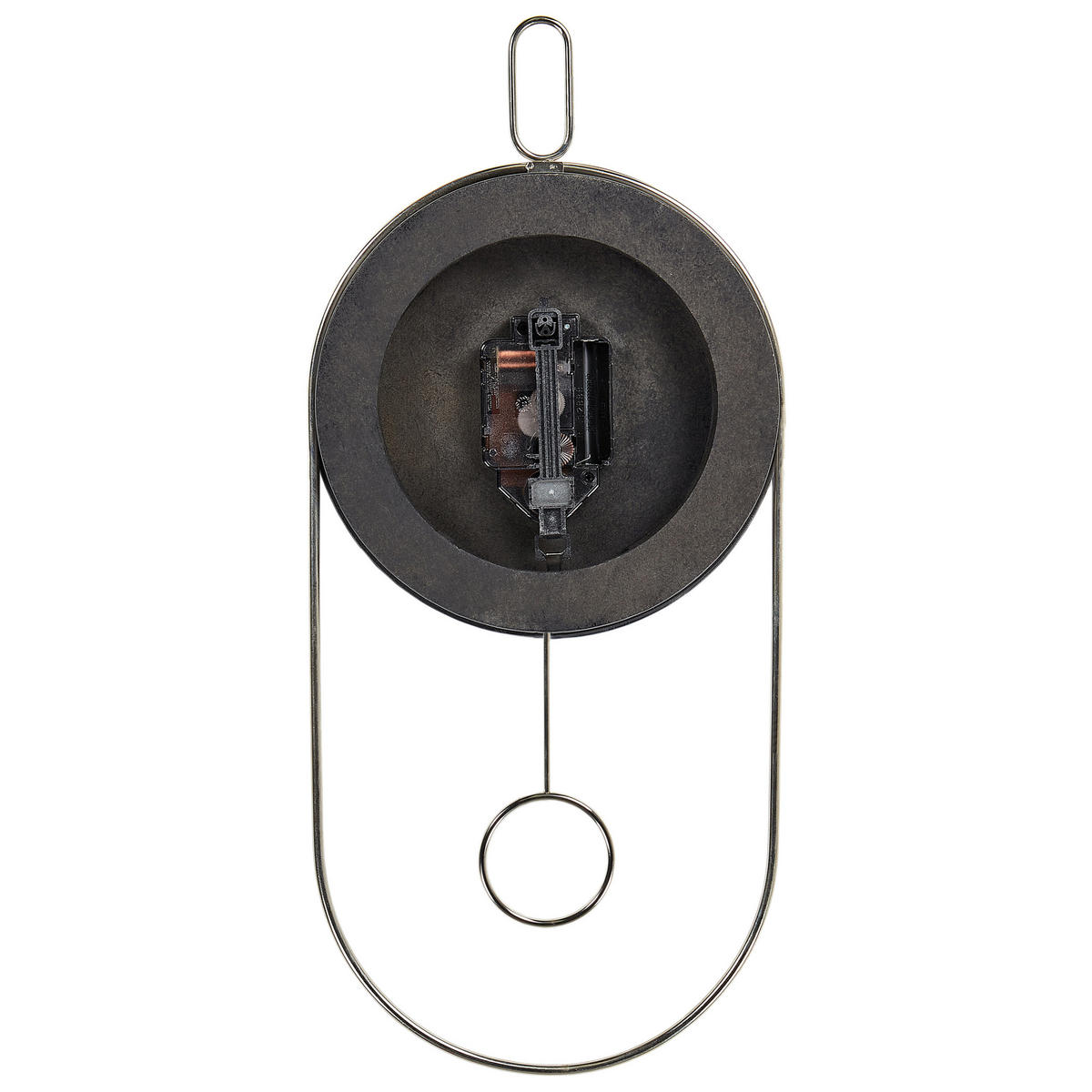 WANDUHR Schwarz/Silber Sierre - Silberfarben/Schwarz, Holzwerkstoff (20/45/3cm) - Beliani