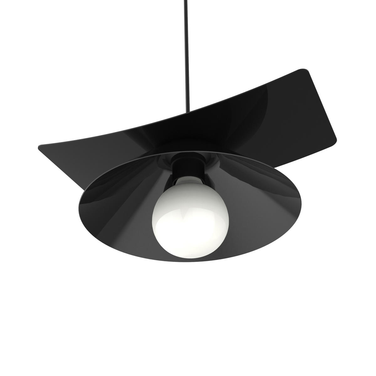HÄNGELEUCHTE Miller D25 - Schwarz Hochglanz, Metall (25/34/10cm) - Lumicom
