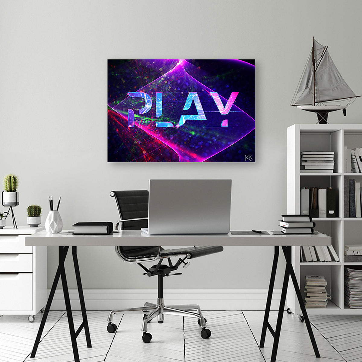 LEINWANDBILD Für Gamer Spiele Gaming - Lila, Textil (60/40cm) - Feeby