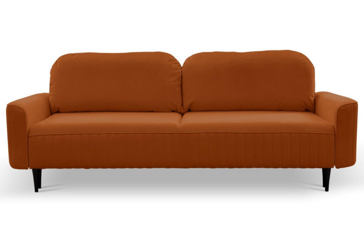 SOFA Rotschwarz ANES Ausziehbar Drei-Sitzer - Orange, Textil (244/92/102cm) - Sepro Meble