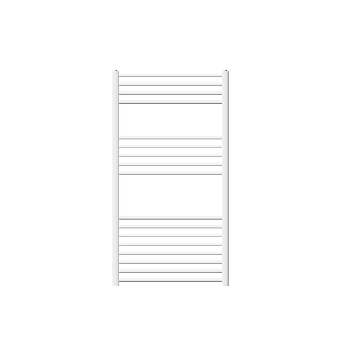 BADHEIZKÖRPER Sahara 750x1200 mm Weiß gerade mit Seitenanschluss - Weiß, Metall (75/120/5cm) - LuxeBath