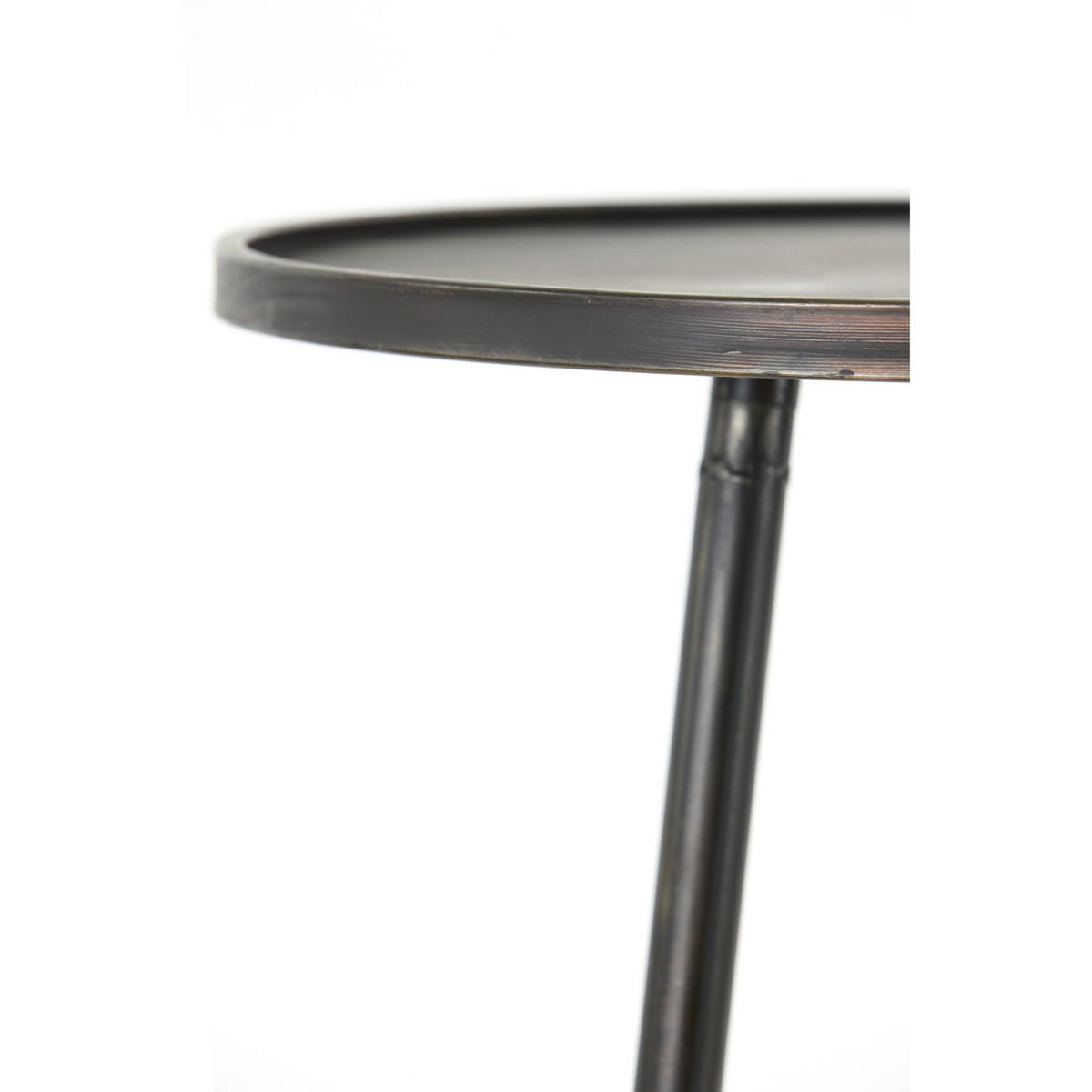 LIGHT & Living - Beistelltisch ENVIRA - Ø51x60cm - Grau - Grau, Metall (51/51/60cm) - Light & Living