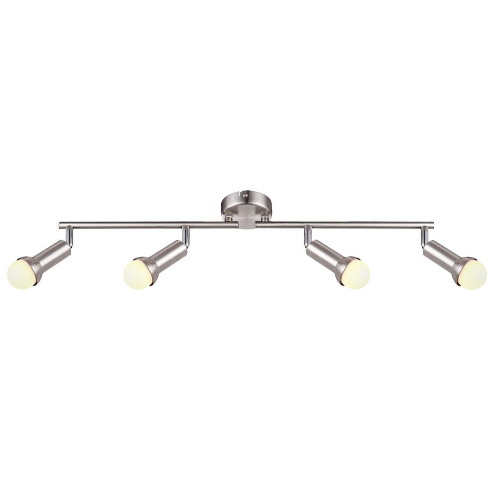 LED DECKENLEUCHTE KIMBERLY Silber matt Chrom - Silberfarben, Metall (60/8.5/19cm) - Globo Lighting