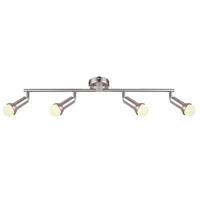 LED DECKENLEUCHTE KIMBERLY Silber matt Chrom - Silberfarben, Metall (60/8.5/19cm) - Globo Lighting