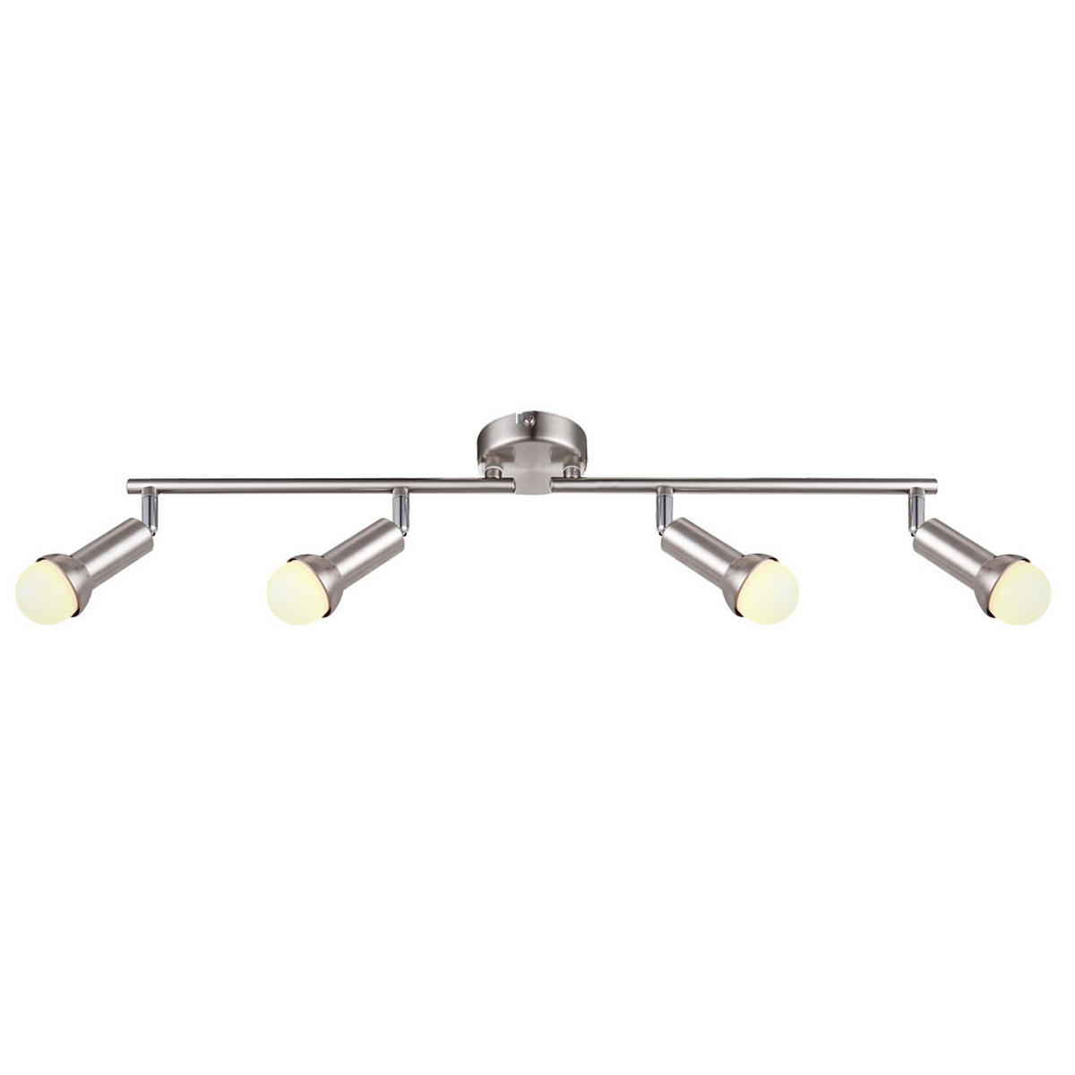 LED DECKENLEUCHTE KIMBERLY Silber matt Chrom - Silberfarben, Metall (60/8.5/19cm) - Globo Lighting