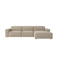 ECKSOFA Cursal L-Form, Stoff Artico, Beige, Rechts - Sandfarben, Holz (284/166cm) - Kaiser Möbel