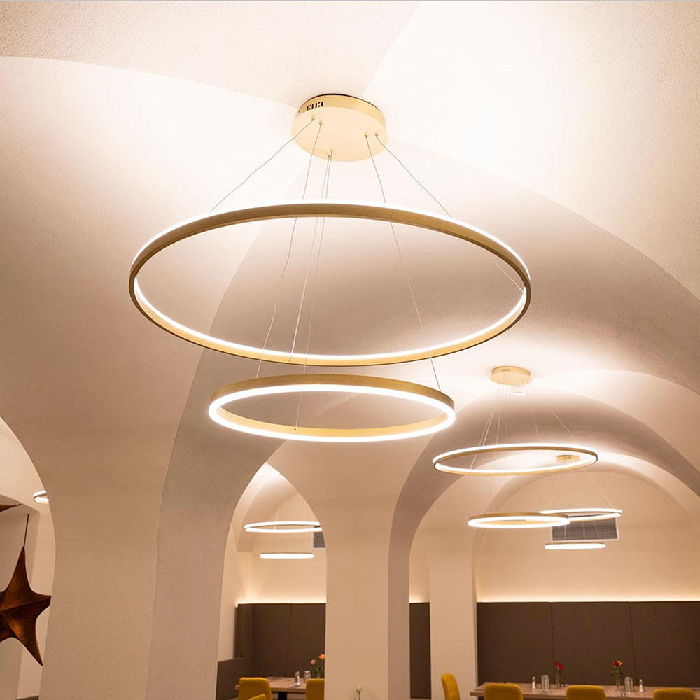 LED-HÄNGELAMPE 2er Ring Weiß Ø 120 | 100cm - Weiß, Metall (1.3/120/3.3cm) - s.luce