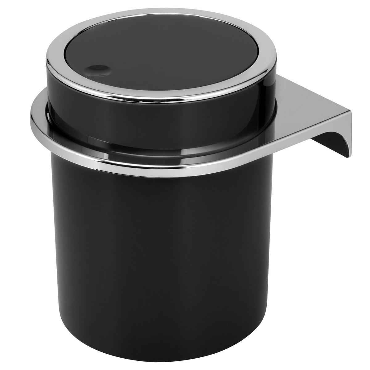 KOSMETIKEIMER SAVONA 5,5 Liter, schwarz - Schwarz, Kunststoff (19/24.5/19cm) - bremermann