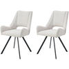 ARMLEHNENSTUHL Helen creme 2er Set - Creme/Schwarz, Textil/Metall (56/91/63cm) - Xonox