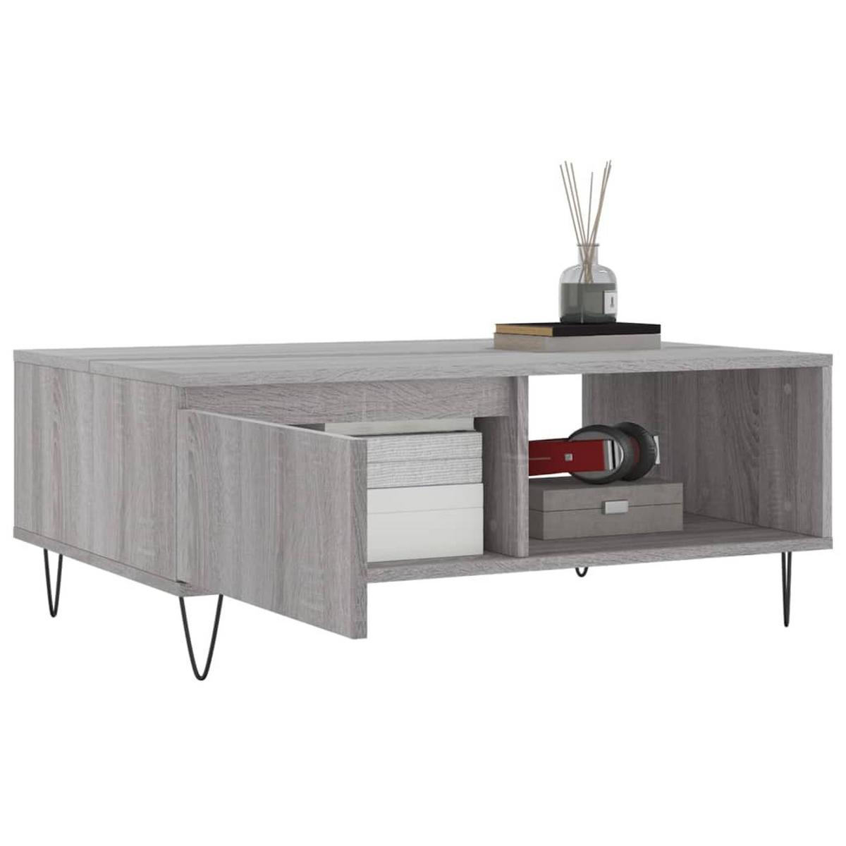 COUCHTISCH Grau Sonoma 90x60x35 cm Holzwerkstoff - Grau, Holzwerkstoff (60/90/35cm) - furnicato