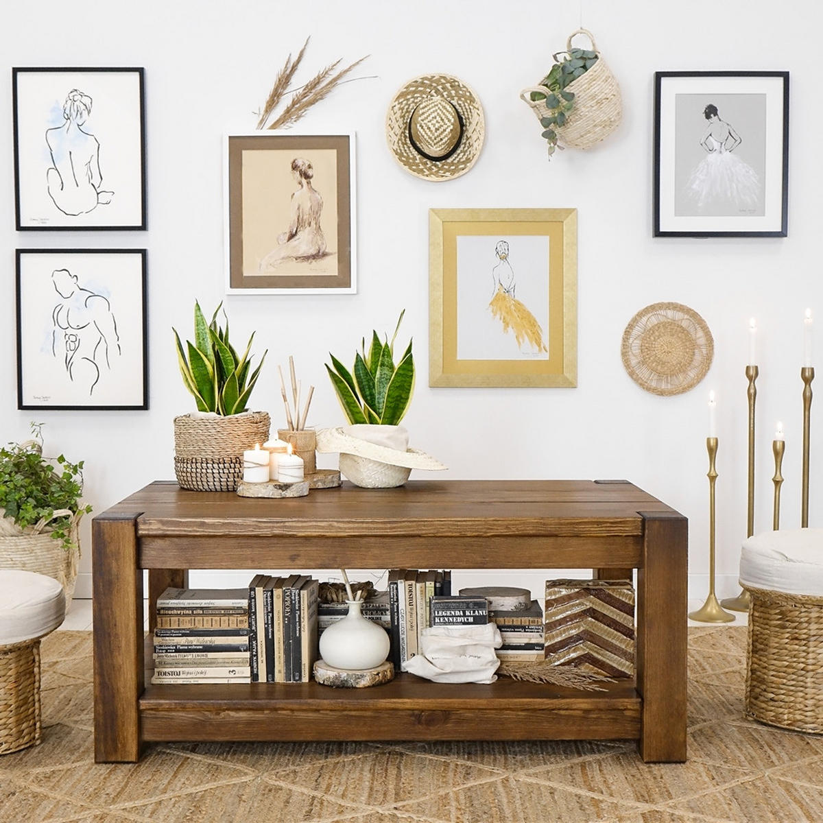 COUCHTISCH aus Massivholz Rustyk 1 - Dunkelbraun, Holz (70/120/50cm) - Seart