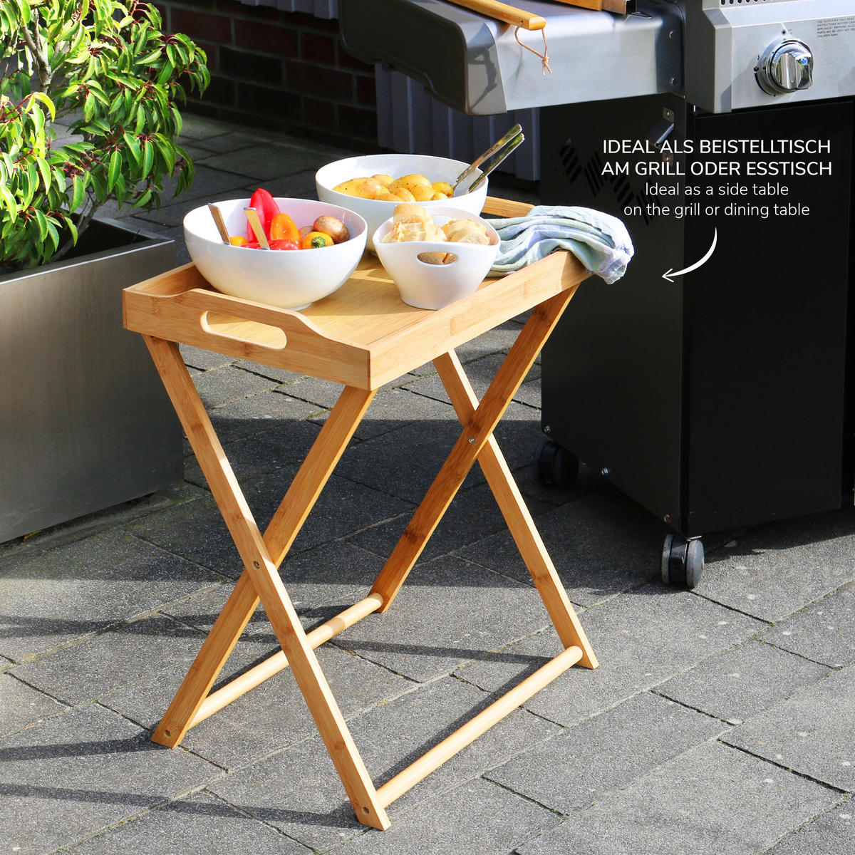 TABLETTTISCH, Bambus - Hellbraun, Holz (55/7/35.5cm) - bremermann