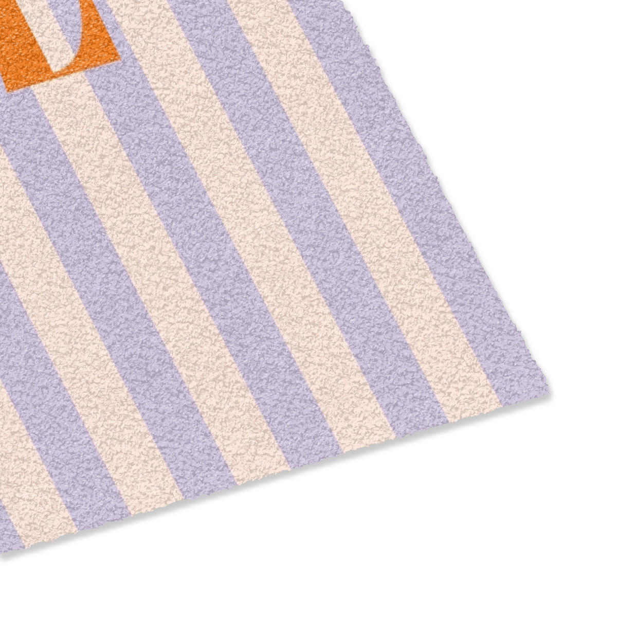 FUSSMATTE Lila – Orange – Streifen – Startseite 60x40 cm - Flieder, Kunststoff (60/0.4cm) - MuchoWow