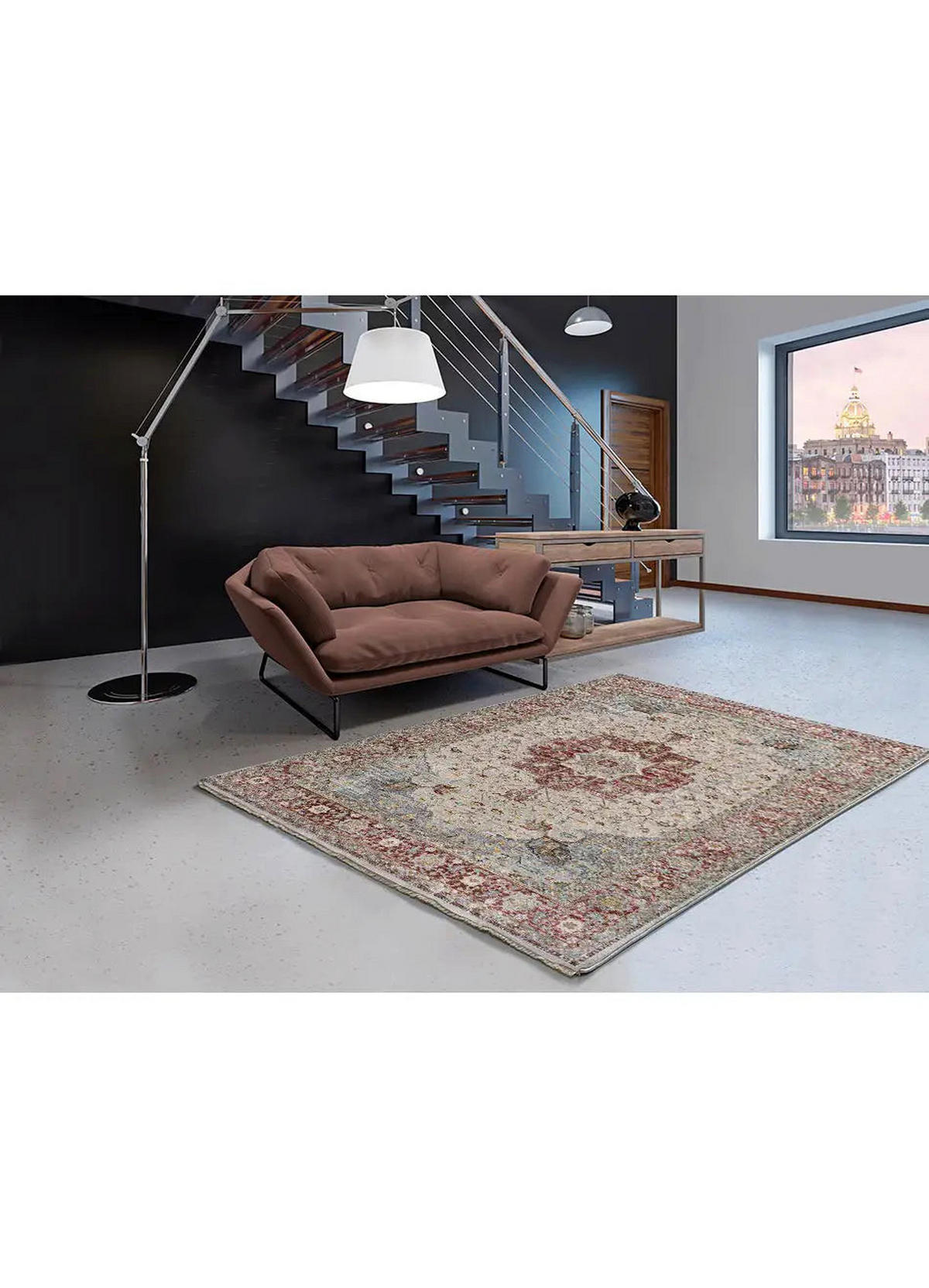 VINTAGE-TEPPICH Granatrot / Beige Tabriz 120/170 cm - Bordeaux/Beige, Naturmaterialien/Textil (120/170cm) - Atticgo