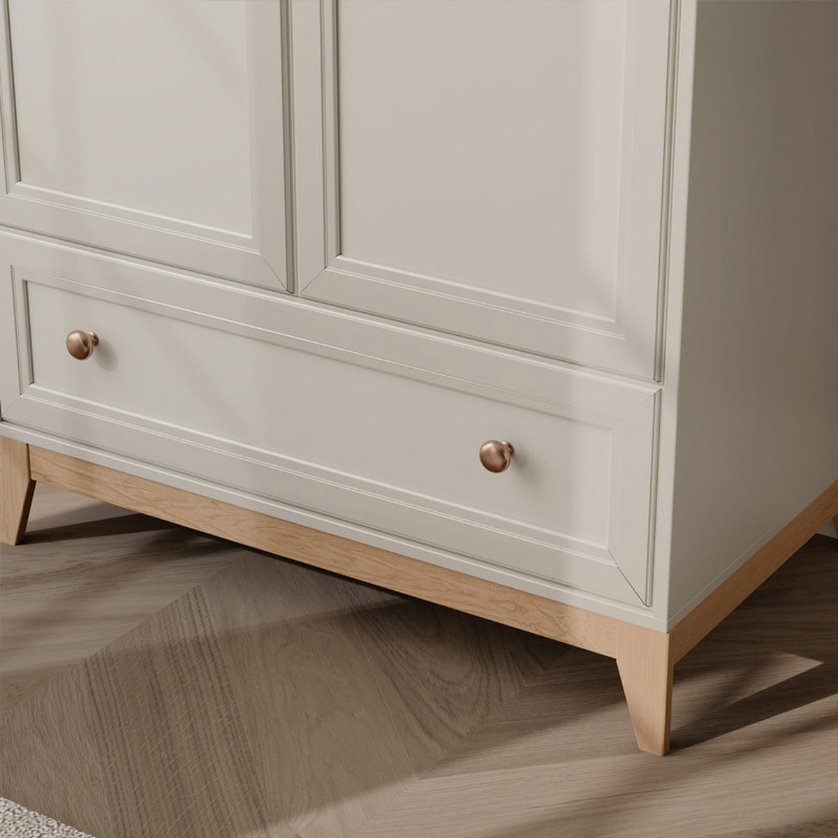 DREHTÜRENSCHRANK DIUNA 92/55/193 cm, 2 Tür(en), Kaschmir - Kaschmir, Holzwerkstoff/Metall (92/193/54.5cm) - Idohome