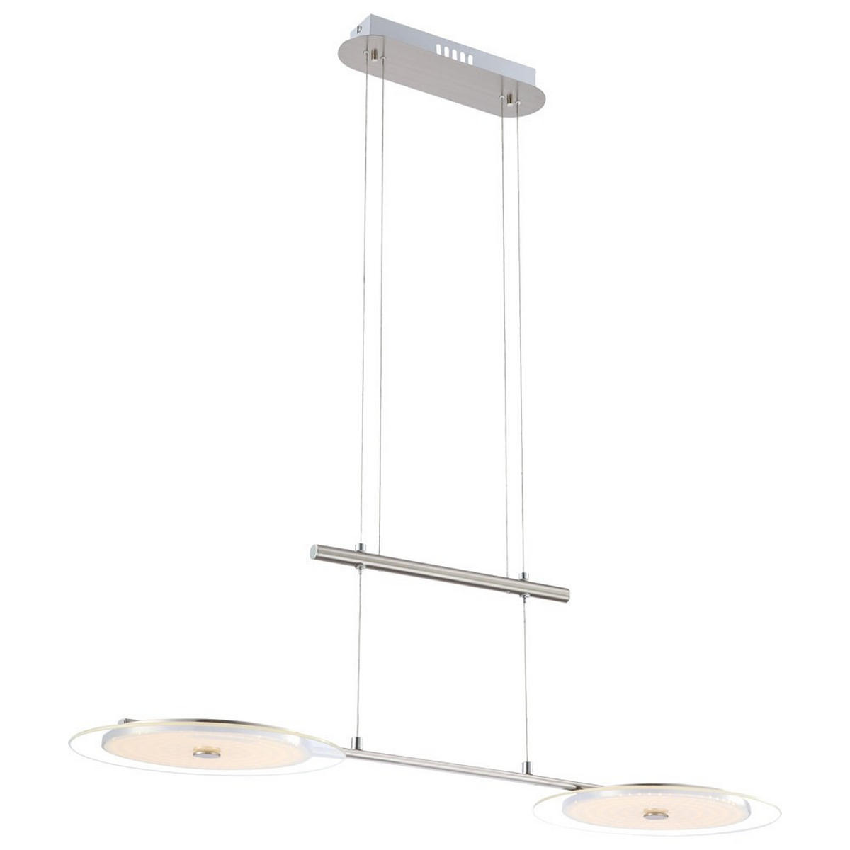 LED HÄNGELEUCHTE DARIO Chrom Silber - Silberfarben, Glas (90/30/150cm) - Globo Lighting