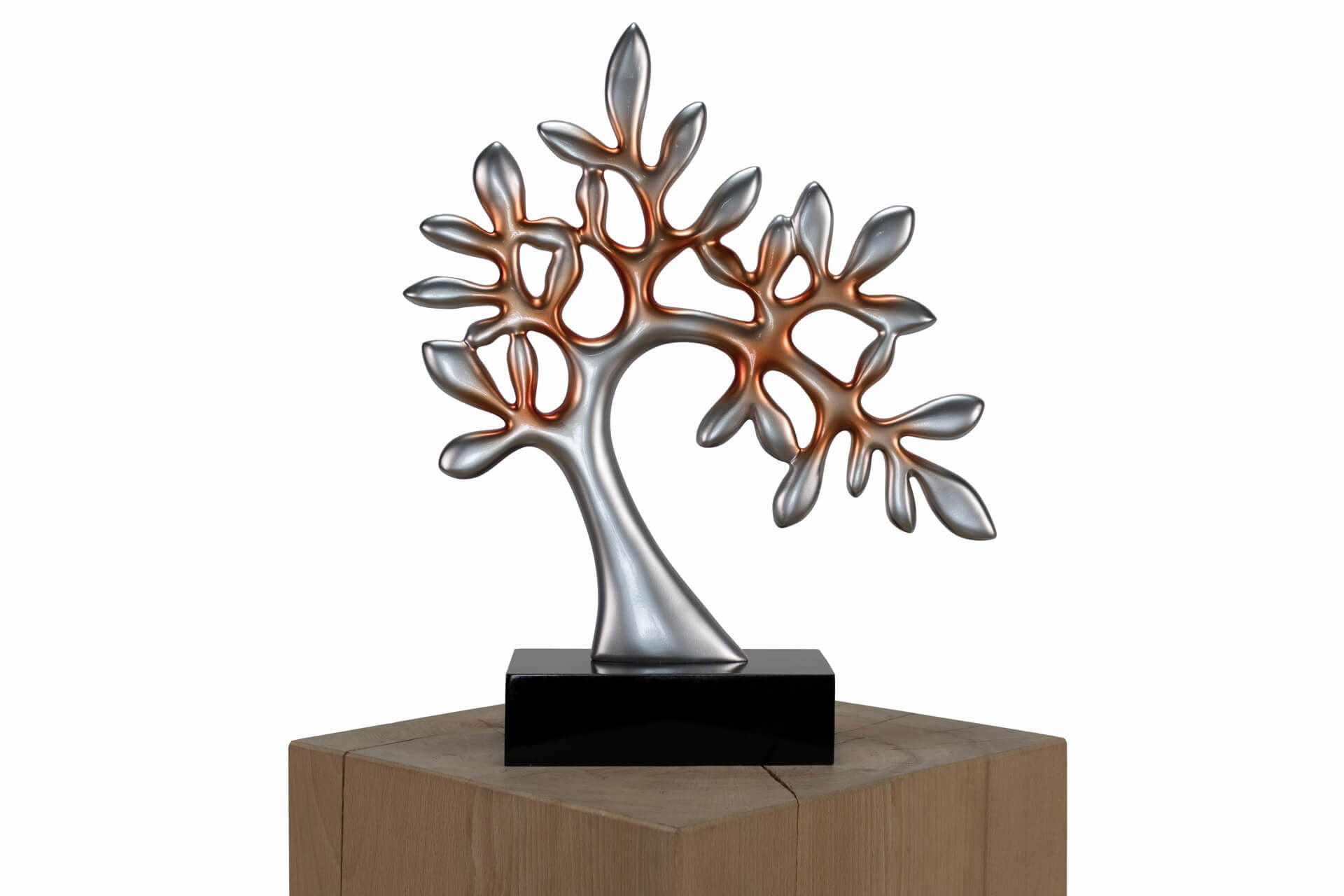 SKULPTUR Silber 38/38 cm - Silberfarben, Stein (38/38/10cm) - KUNSTLOFT