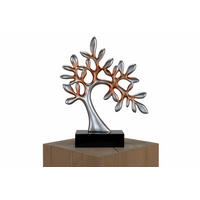 SKULPTUR Silber 38/38 cm - Silberfarben, Stein (1.54/38/10cm) - KUNSTLOFT